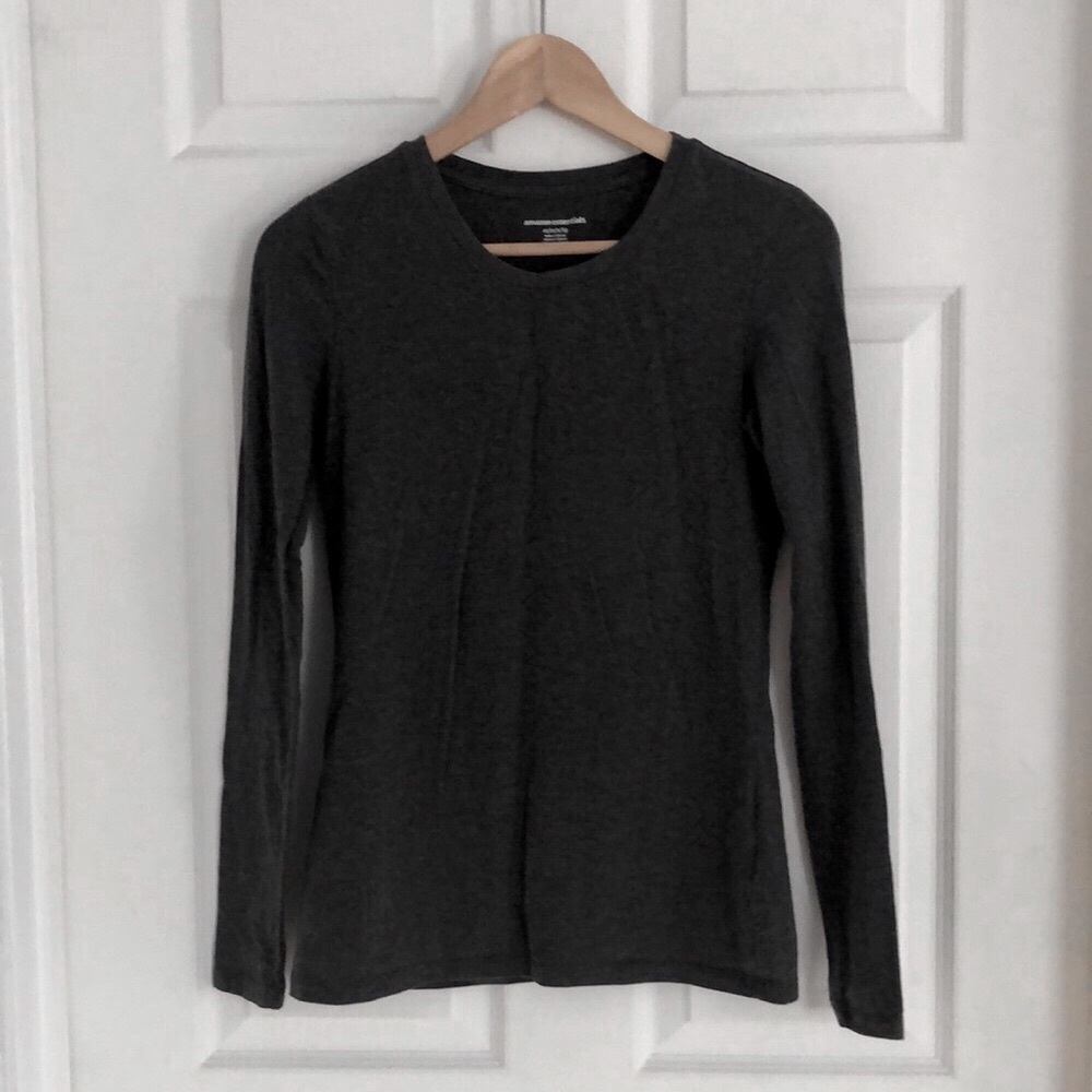 Amazon Essentials Grey long-sleeve tee